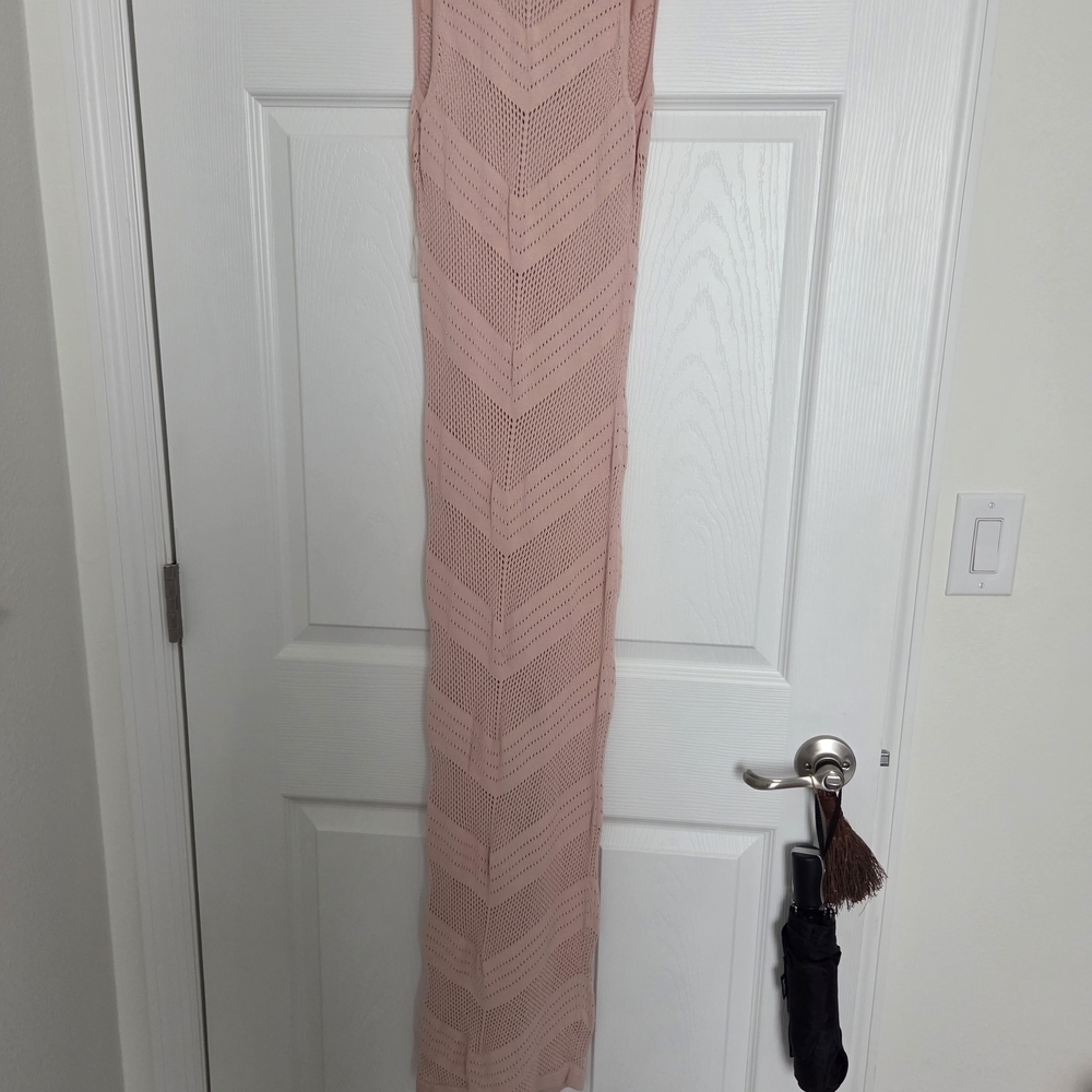 Pink Lace-Up Fitted Dress - Picture 4 of 6